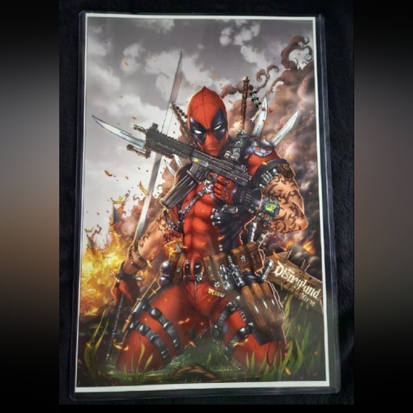 Deadpool Jamie Tyndall Destroying Disney Land 11 X 17 Art Print - Picture 1 of 1